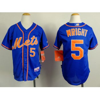 New York Mets #5 David Wright Blue Kids Jersey
