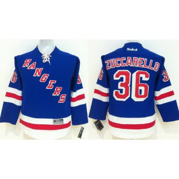 New York Rangers #36 Mats Zuccarello Light Blue Kids Jersey