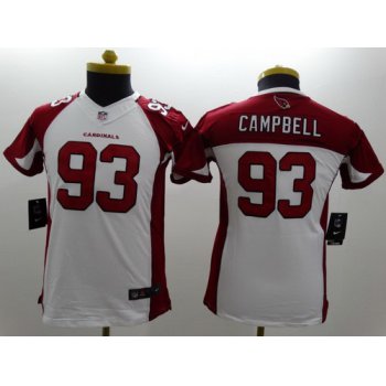 Nike Arizona Cardinals #93 Calais Campbell White Limited Kids Jersey