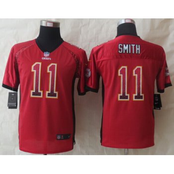 Nike Kansas City Chiefs #11 Alex Smith Drift Fashion Red Kids Jersey