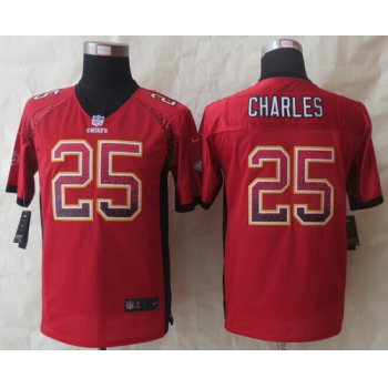Nike Kansas City Chiefs #25 Jamaal Charles Drift Fashion Red Kids Jersey