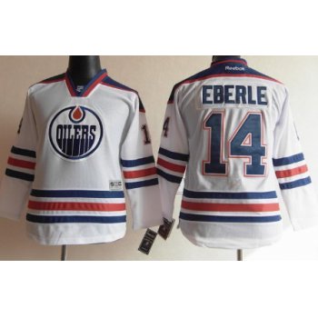 Edmonton Oilers #14 Jordan Eberle White Kids Jersey