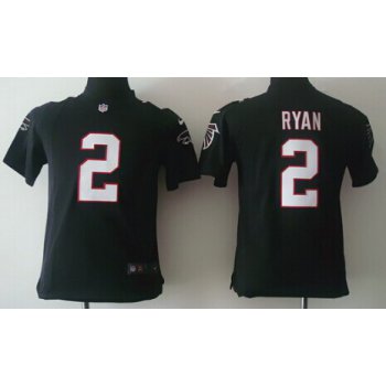 Nike Atlanta Falcons #2 Matt Ryan Black Game Kids Jersey