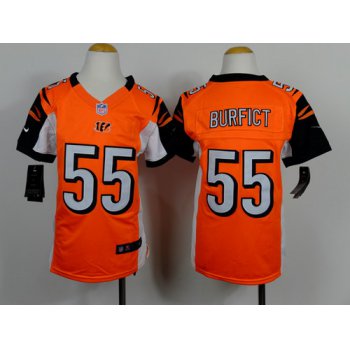 Nike Cincinnati Bengals #55 Vontaze Burfict Orange Game Kids Jersey