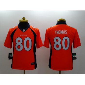 Nike Denver Broncos #80 Julius Thomas 2013 Orange Limited Kids Jersey