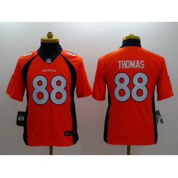 Nike Denver Broncos #88 Demaryius Thomas 2013 Orange Limited Kids Jersey