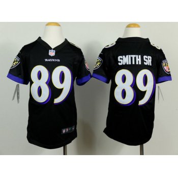 Nike Baltimore Ravens #89 Steve Smith Sr 2013 Black Game Kids Jersey