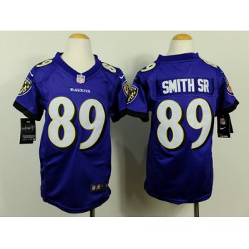 Nike Baltimore Ravens #89 Steve Smith Sr 2013 Purple Game Kids Jersey