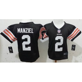 Nike Cleveland Browns #2 Johnny Manziel Brown Toddlers Jersey