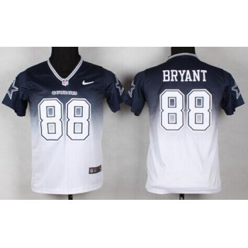 Nike Dallas Cowboys #88 Dez Bryant Blue/White Fadeaway Kids Jersey