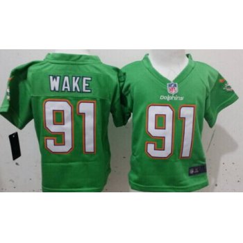 Nike Miami Dolphins #91 Cameron Wake 2013 Green Toddlers Jersey