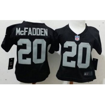 Nike Oakland Raiders #20 Darren McFadden Black Toddlers Jersey