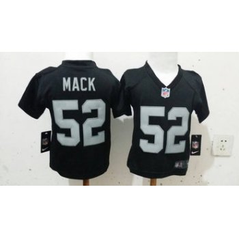 Nike Oakland Raiders #52 Khalil Mack Black Toddlers Jersey