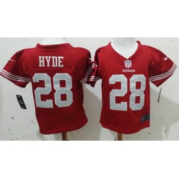Nike San Francisco 49ers #28 Carlos Hyde Red Toddlers Jersey