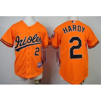 Baltimore Orioles #2 J. J. Hardy Orange Kids Jersey