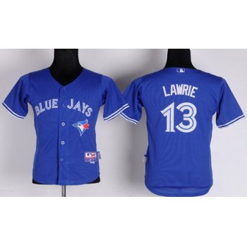 Toronto Blue Jays #13 Brett Lawrie Blue Kids Jersey