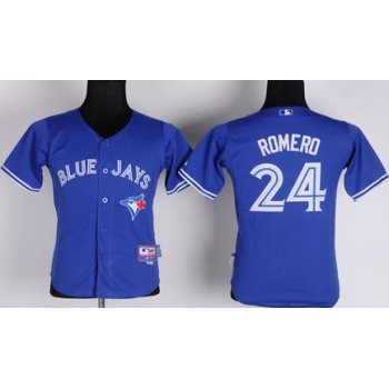 Toronto Blue Jays #24 Ricky Romero Blue Kids Jersey