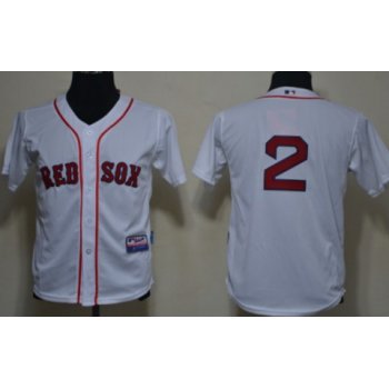 Boston Red Sox #2 Jacoby Ellsbury White Kids Jersey