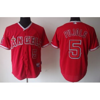 LA Angels of Anaheim #5 Albert Pujols Red Kids Jersey