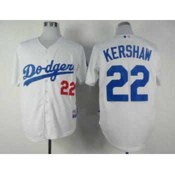 Los Angeles Dodgers #22 Clayton Kershaw White Kids Jersey