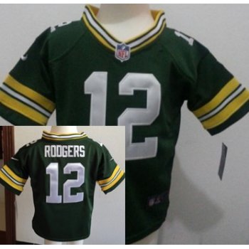 Nike Green Bay Packers #12 Aaron Rodgers Green Toddlers Jersey