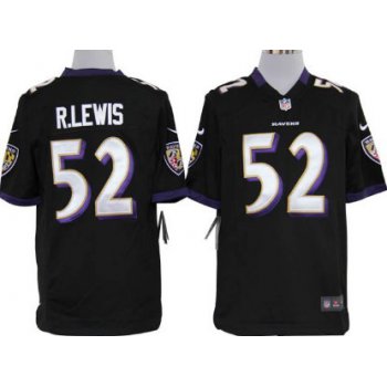 Nike Baltimore Ravens #52 Ray Lewis Black Game Kids Jersey