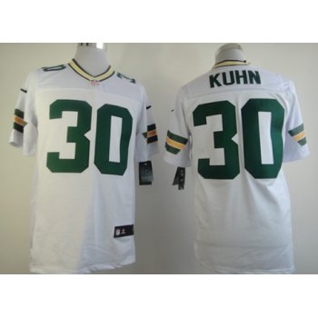 Nike Green Bay Packers #30 John Kuhn White Game Kids Jersey