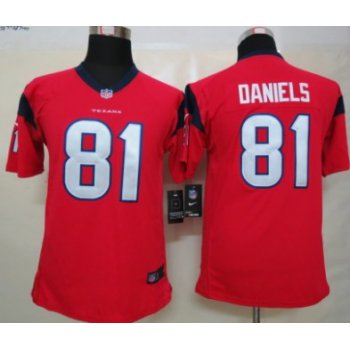 Nike Houston Texans #81 Owen Daniels Red Game Kids Jersey