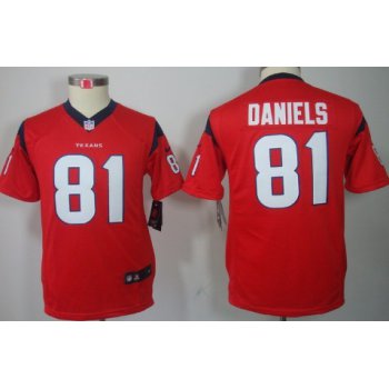 Nike Houston Texans #81 Owen Daniels Red Limited Kids Jersey