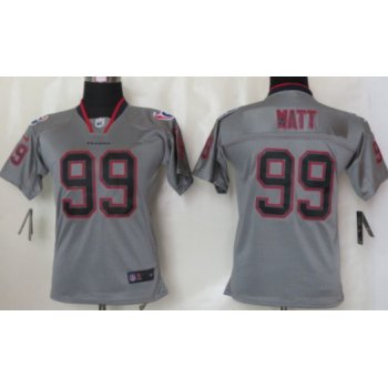 Nike Houston Texans #99 J.J. Watt Lights Out Gray Kids Jersey