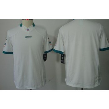 Nike Miami Dolphins Blank White Limited Kids Jersey