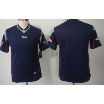 Nike New England Patriots Blank Blue Limited Kids Jersey