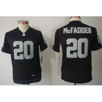 Nike Oakland Raiders #20 Darren McFadden Black Limited Kids Jersey