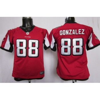 Nike Atlanta Falcons #88 Tony Gonzalez Red Game Kids Jersey