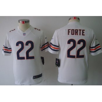 Nike Chicago Bears #22 Matt Forte White Limited Kids Jersey