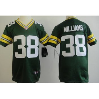 Nike Green Bay Packers #38 Tramon Williams Green Game Kids Jersey