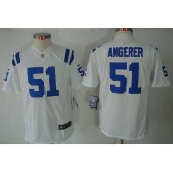 Nike Indianapolis Colts #51 Pat Angerer White Limited Kids Jersey