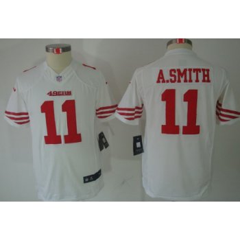 Nike San Francisco 49ers #11 Alex Smith White Limited Kids Jersey