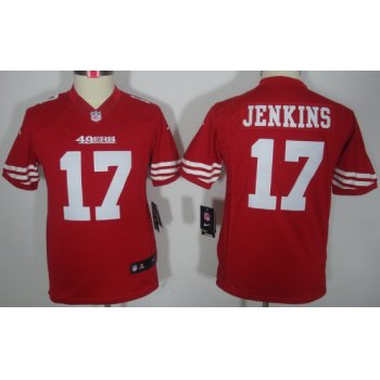 Nike San Francisco 49ers #17 A.J. Jenkins Red Limited Kids Jersey
