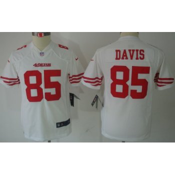 Nike San Francisco 49ers #85 Vernon Davis White Limited Kids Jersey
