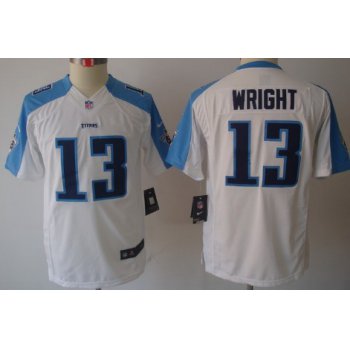 Nike Tennessee Titans #13 Kendall Wright White Limited Kids Jersey