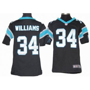 Nike Carolina Panthers #34 DeAngelo Williams Black Game Kids Jersey