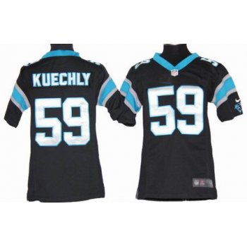Nike Carolina Panthers #59 Luke Kuechly Black Game Kids Jersey