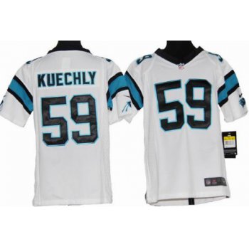 Nike Carolina Panthers #59 Luke Kuechly White Game Kids Jersey