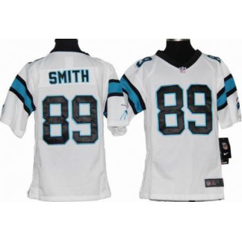 Nike Carolina Panthers #89 Steve Smith White Game Kids Jersey