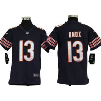 Nike Chicago Bears #13 Johnny Knox Blue Game Kids Jersey