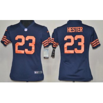 Nike Chicago Bears #23 Devin Hester Blue With Orange Game Kids Jersey