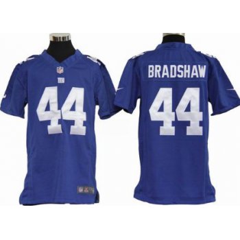 Nike New York Giants #44 Ahmad Bradshaw Blue Game Kids Jersey