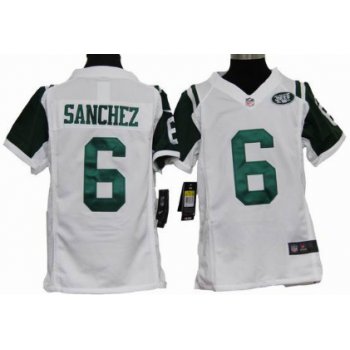 Nike New York Jets #6 Mark Sanchez White Game Kids Jersey