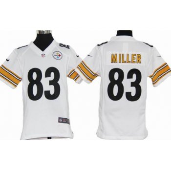 Nike Pittsburgh Steelers #83 Heath Miller White Game Kids Jersey